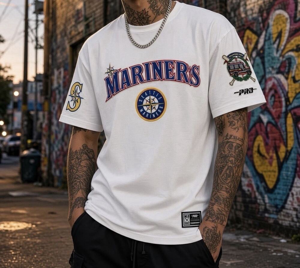 Men’s 2XL Pro Standard Seattle Mariners Filipino Heritage T-Shirt White MLB